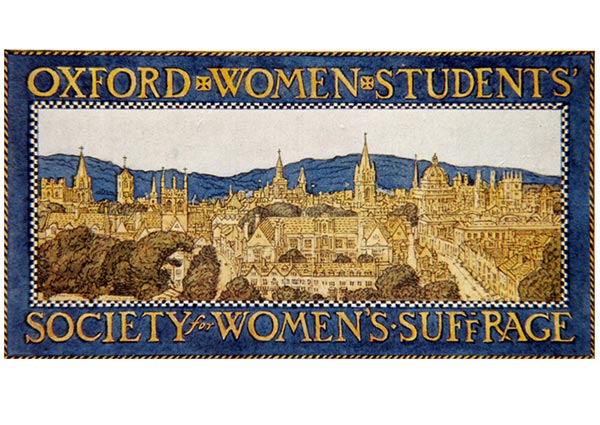 Oxford Women Students' Society for Women's Suffrage, Greeting Card by E. H. New - Thumbnail