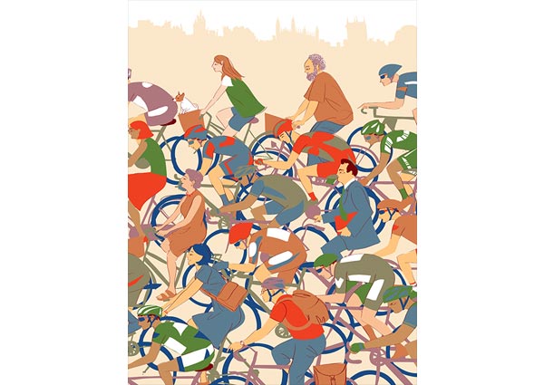 Tour de France, Greeting Card by Sophie Wainwright - Thumbnail