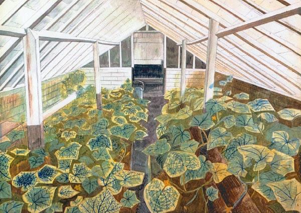 The Greenhouse, Greeting Card by Edward Bawden - Thumbnail