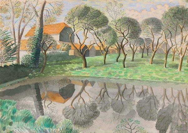 Newt Pond, Greeting Card by Eric Ravilious - Thumbnail