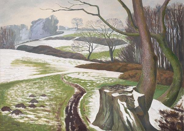 Winter Landscape, Greeting Card - Part of Orwell Press\' General Art Greetings Card Collection.
