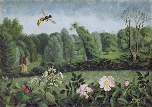 Hornet and Wild Rose, Greeting Card by Tirzah Ravilious - Thumbnail