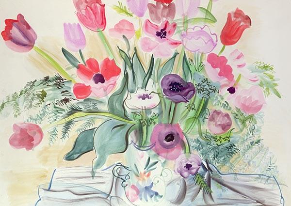 Anemones, Greeting Card by Raoul Dufy - Thumbnail