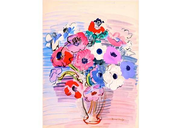 Bouquet of Anemones, Greeting Card by Raoul Dufy - Thumbnail