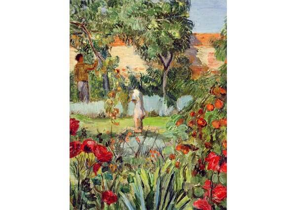 Garden at Charleston, Greeting Card by Vanessa Bell - Thumbnail