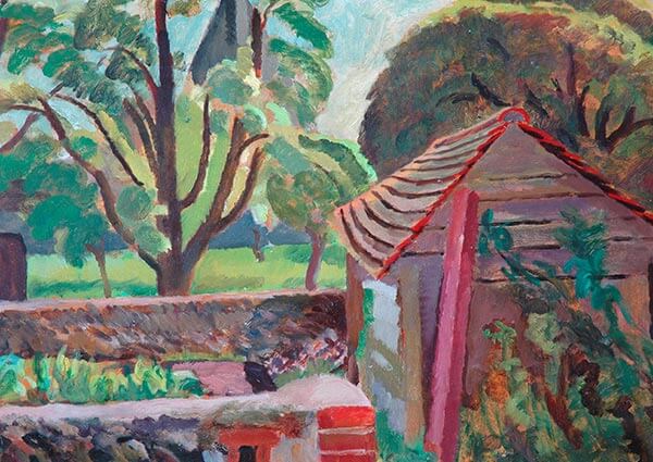 Garden at Monk’s House, Sussex, Greeting Card by Vanessa Bell - Thumbnail