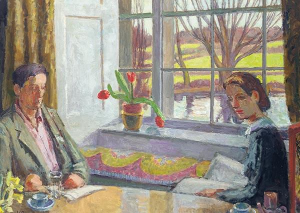 The Dining Room Window, Charleston, Greeting Card by Vanessa Bell - Thumbnail