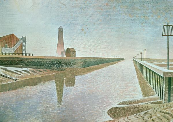 Rye Harbour, Greeting Card by Eric Ravilious - Thumbnail