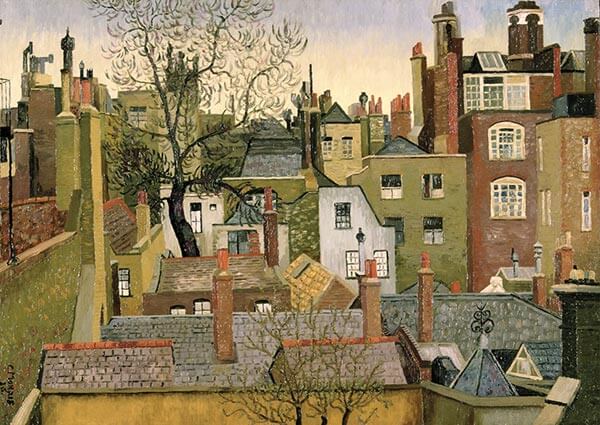 From a Window at 45 Brook Street, London, W1, Greeting Card by Cedric Morris - Thumbnail
