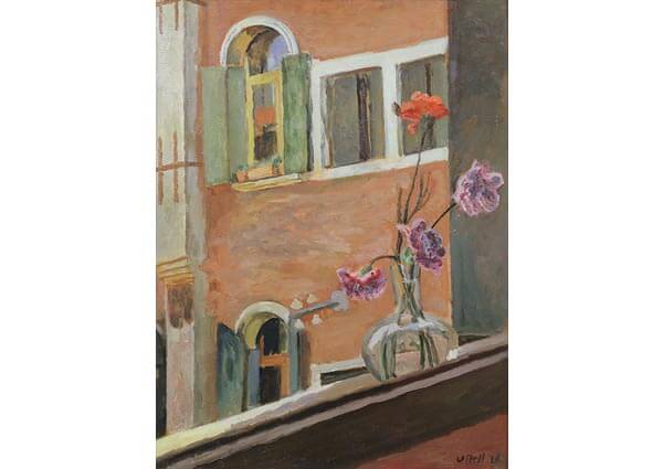 A Venetian Window, or View from a Window, Greeting Card by Vanessa Bell - Thumbnail