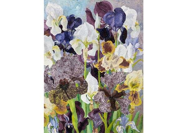 May Flowering Irises, Greeting Card by Cedric Morris - Thumbnail