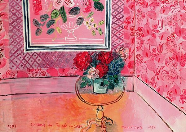  Thirty Years or La Vie en Rose, Greeting Card by Raoul Dufy - Thumbnail