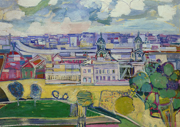 The Thames from Greenwich, Greeting Card by John Minton - Thumbnail