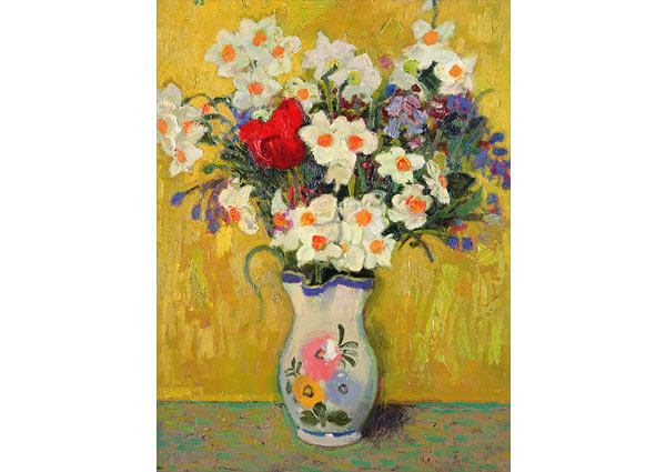 Spring Flowers, Greeting Card by Alberto Morrocco - Thumbnail