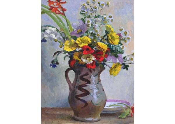 Summer Flowers, Greeting Card by Roger Fry - Thumbnail