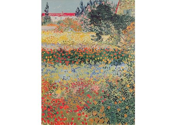Garden in Bloom, Arles, Greeting Card by Vincent Van Gogh - Thumbnail