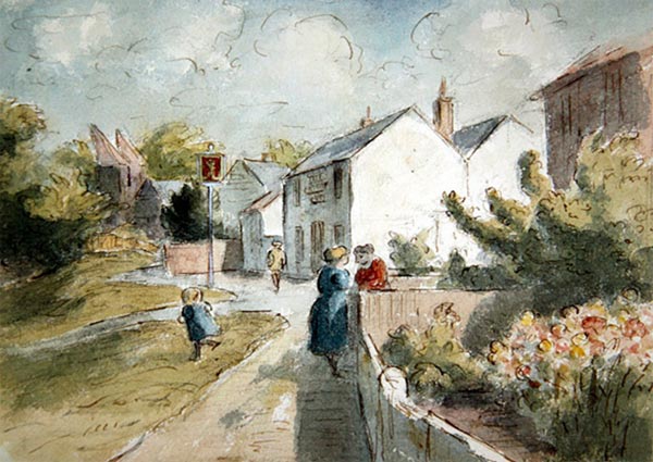 The Village Pub, Rodmersham, Greeting Card by Edward Ardizzone - Thumbnail