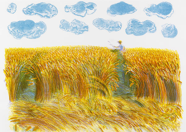 Harvest Time, Greeting Card by Bernard Cheese - Thumbnail