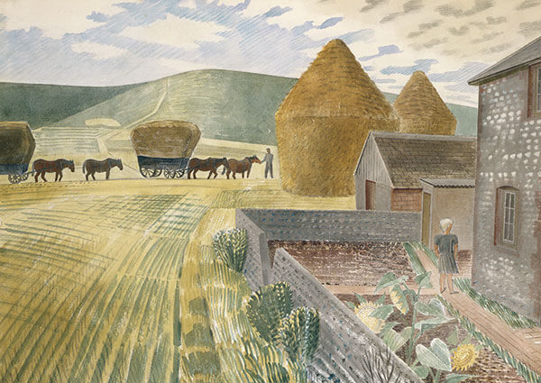 Furlongs, Greeting Card by Eric Ravilious - Thumbnail