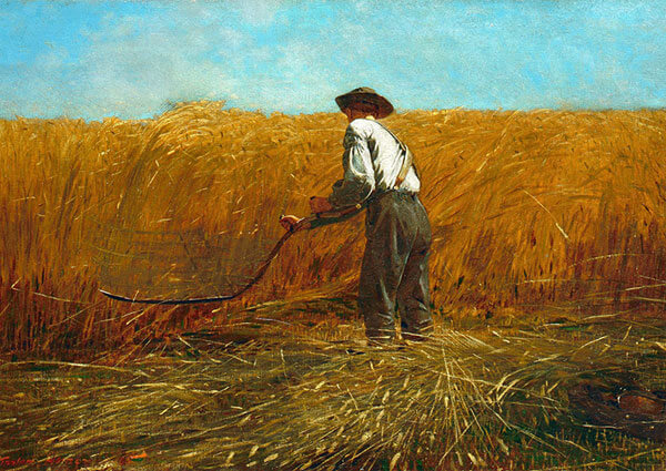 The Veteran in a New Field, Greeting Card by Winslow Homer - Thumbnail