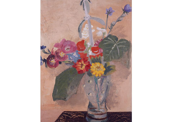 Summer Flowers in a Glass Vase, Greeting Card by Winifred Nicholson - Thumbnail