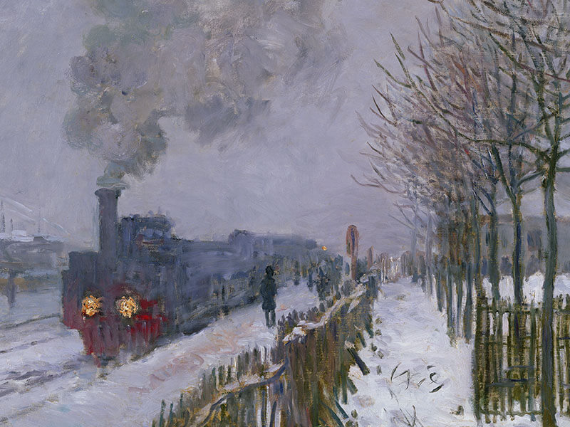 Train in the Snow or The Locomotive, Greeting Card by Claude Monet - Featured on Mobile Devices