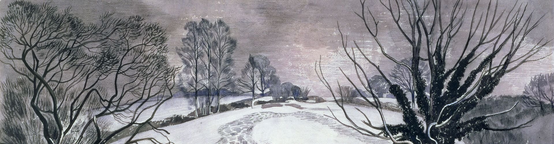 Winter Afternoon, Greeting Card by John Northcote Nash - Featured on Desktop Devices