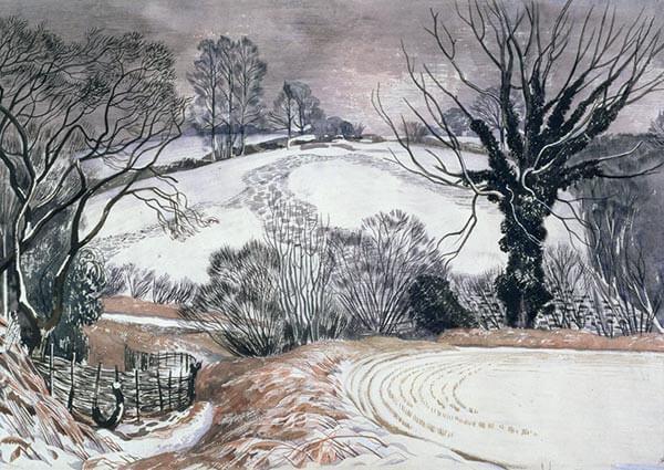 Winter Afternoon, Greeting Card by John Northcote Nash - Thumbnail