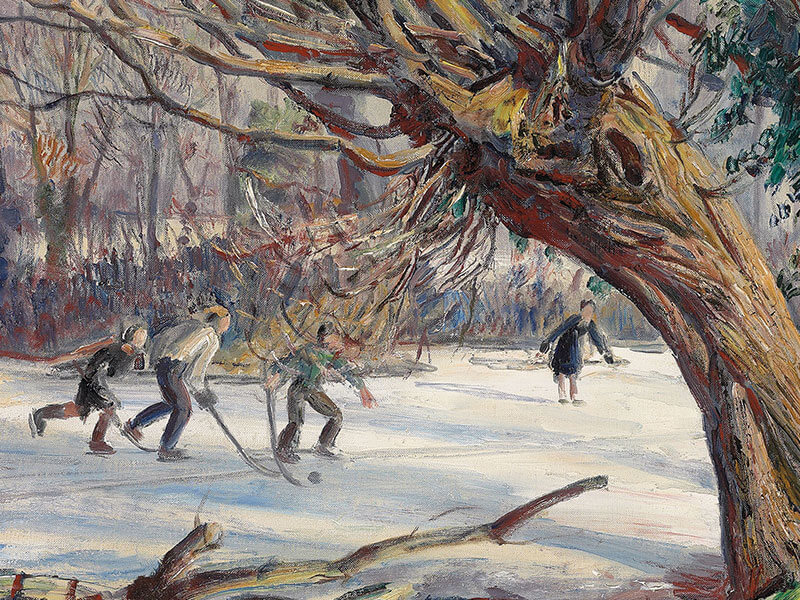 Ice Hockey, Greeting Card by Laura Knight - Featured on Mobile Devices