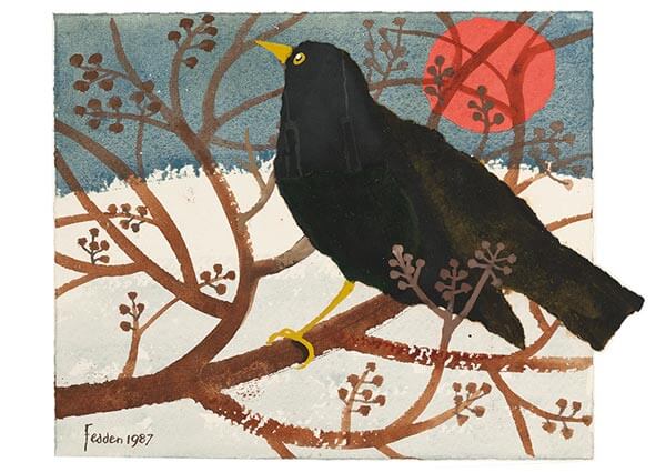 Blackbird, Greeting Card by Mary Fedden - Thumbnail