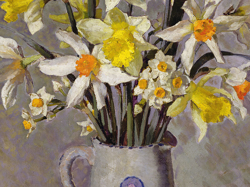 Daffodils, Greeting Card by Harold Harvey - Featured on Mobile Devices