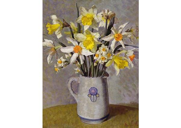 Daffodils, Greeting Card by Harold Harvey - Thumbnail