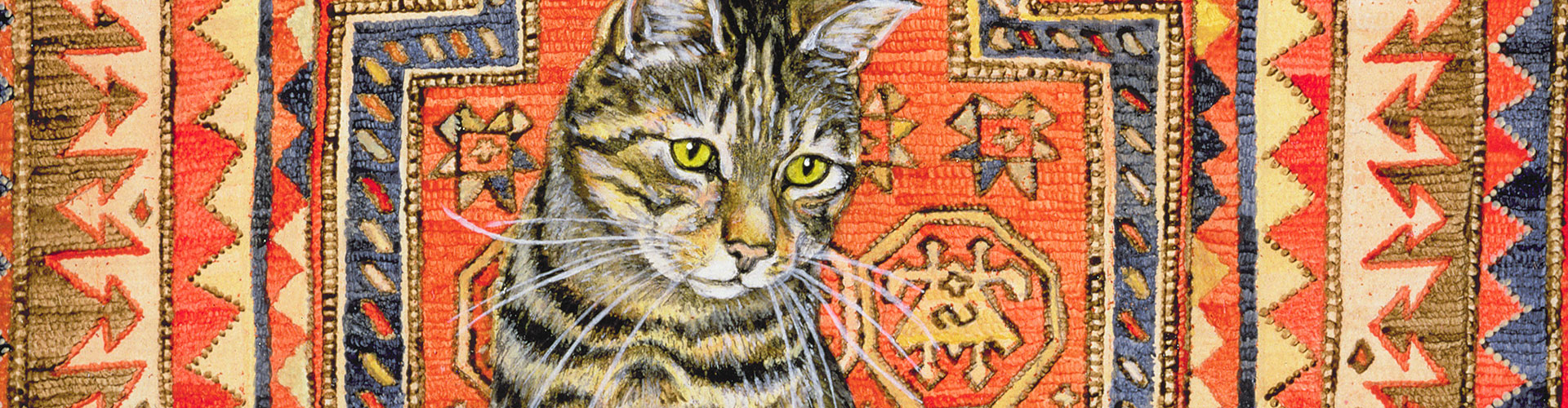 The Carpet-Cat, Greeting Card by Ditz   - Featured on Desktop Devices