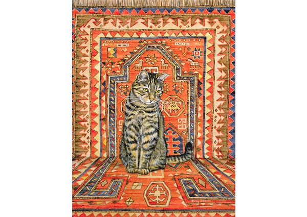 The Carpet-Cat, Greeting Card by Ditz   - Thumbnail