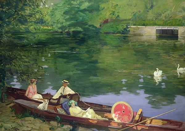 Sutton Courtenay, Greeting Card by John Lavery - Thumbnail