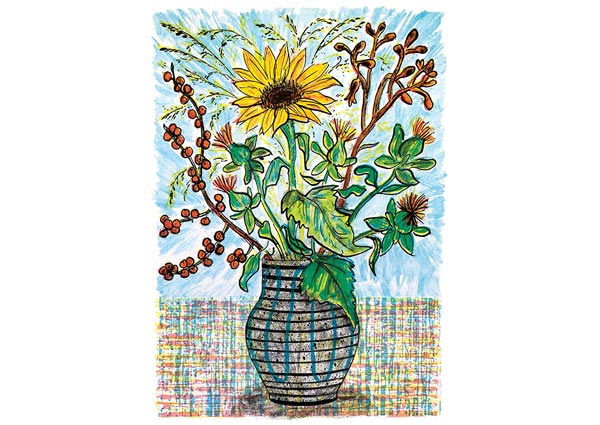 Sunflower, Greeting Card by Rachel Clark - Thumbnail