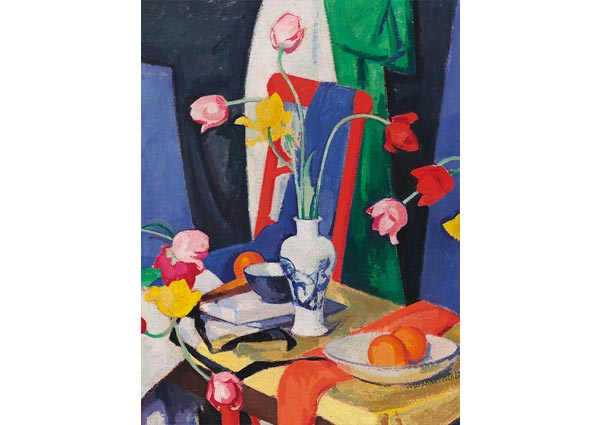 Still Life with Tulips, Greeting Card by Samuel John Peploe - Thumbnail