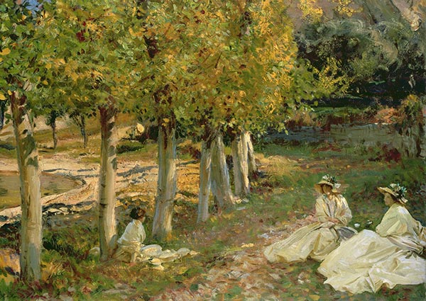 Autumn Leaves, Greeting Card by John Singer Sargent - Thumbnail