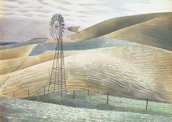 Windmill, Greeting Card by Eric Ravilious - Thumbnail