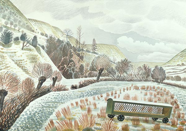 New Year Snow, Greeting Card by Eric Ravilious - Thumbnail