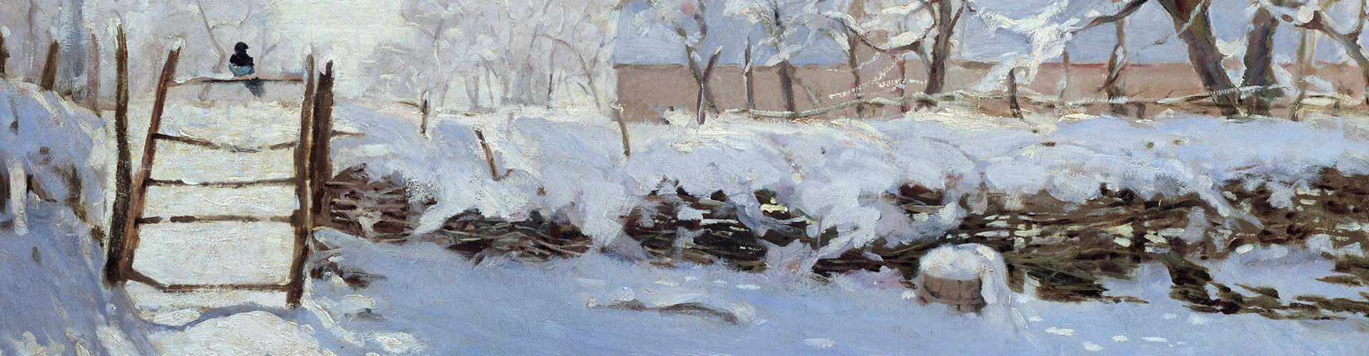 The Magpie (a snow-covered landscape, Etretat), Greeting Card by Claude Monet - Featured on Desktop Devices