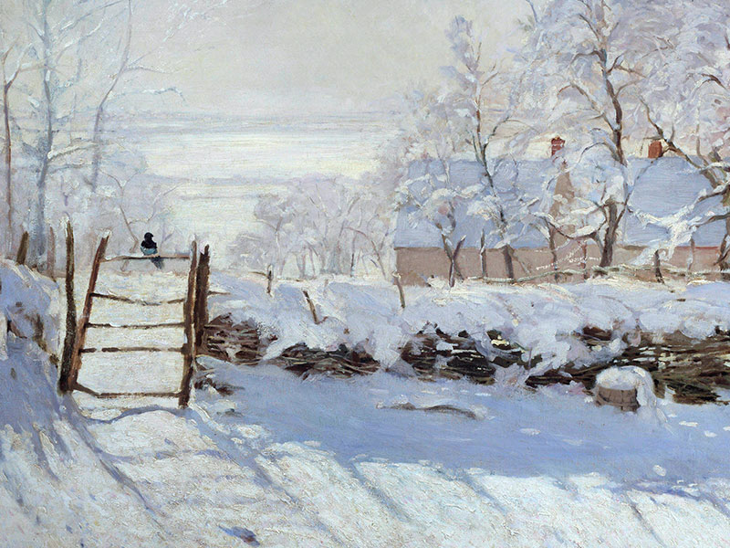 The Magpie (a snow-covered landscape, Etretat), Greeting Card by Claude Monet - Featured on Mobile Devices