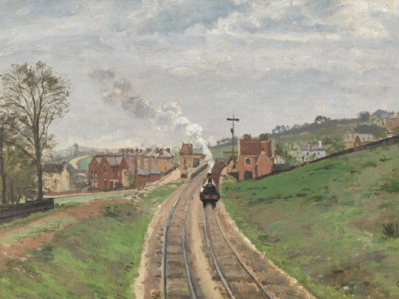 Lordship Lane Station, Dulwich, Greeting Card by Camille Pissarro - Featured on Mobile Devices