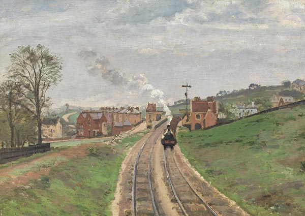 Lordship Lane Station, Dulwich, Greeting Card by Camille Pissarro - Thumbnail