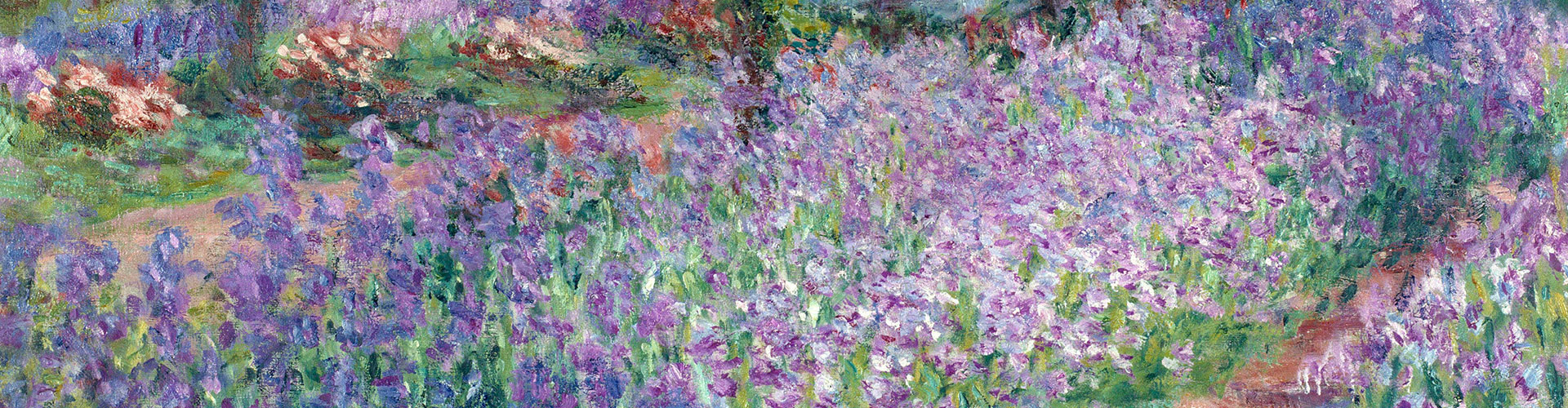 The Artist's Garden at Giverny, Greeting Card by Claude Monet - Featured on Desktop Devices