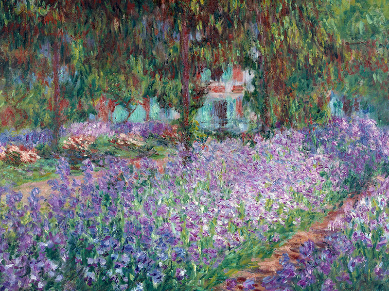 The Artist's Garden at Giverny, Greeting Card by Claude Monet - Featured on Mobile Devices