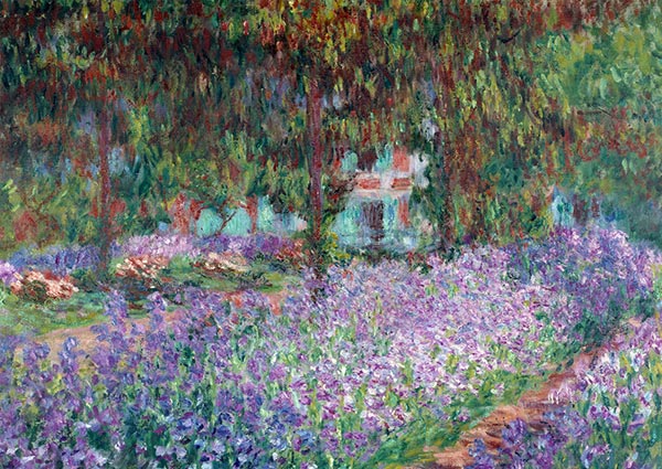 The Artist's Garden at Giverny, Greeting Card by Claude Monet - Thumbnail