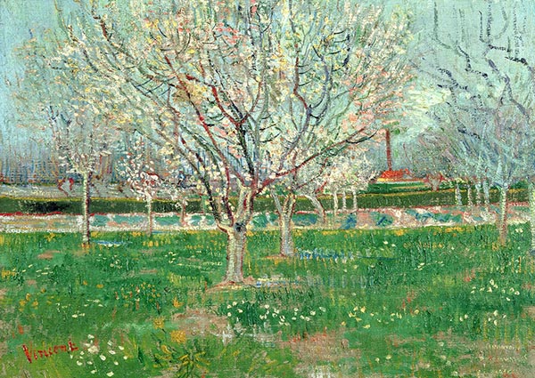 Vincent Van Gogh	Orchard in Blossom, Greeting Card by Vincent Van Gogh - Thumbnail