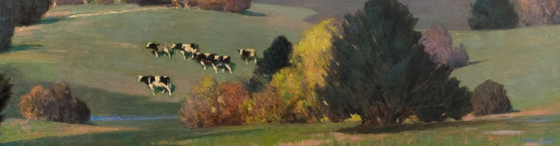 Sussex Landscape with Cattle, Greeting Card by George Henry - Featured on Desktop Devices