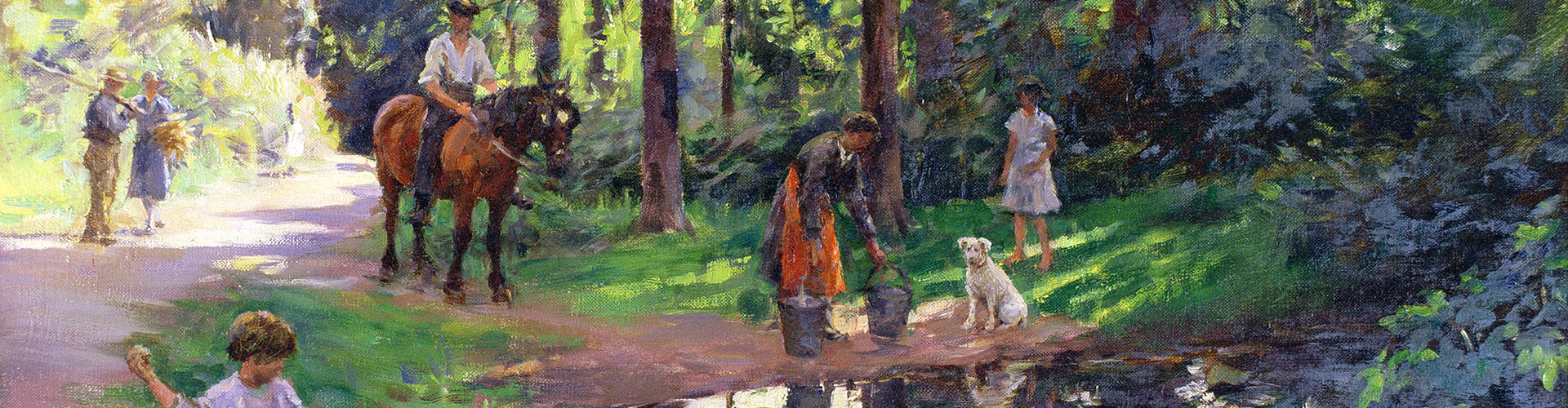 The Pond, Greeting Card by Stanhope Alexander Forbes - Featured on Desktop Devices